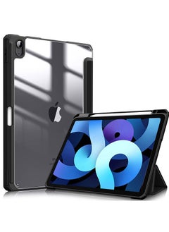 MahMir Case for iPad (A16) 11inch 11th 2025 Gen iPad 11 Case/Case For iPad 10th Generation 10.9 Inch Tablet (2022 Model) - [Built-in Pencil Holder] Shockproof Cover with Clear Transparent Back, Four Corner Airbag Protection (Black)  - Image 1