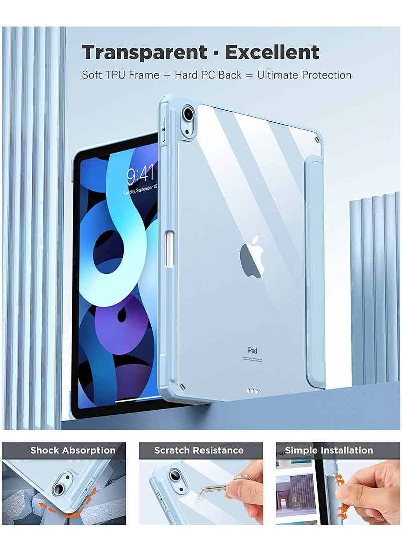 ماهمير جراب لجهاز iPad (A16) مقاس 11 بوصة من الجيل الحادي عشر 2025 iPad 11 جراب/جراب لجهاز iPad من الجيل العاشر مقاس 10.9 بوصة (موديل 2022) - [حامل قلم مدمج] غطاء مقاوم للصدمات مع ظهر شفاف، وحماية من الوسادة الهوائية بأربع زوايا (أسود)  - Image 5