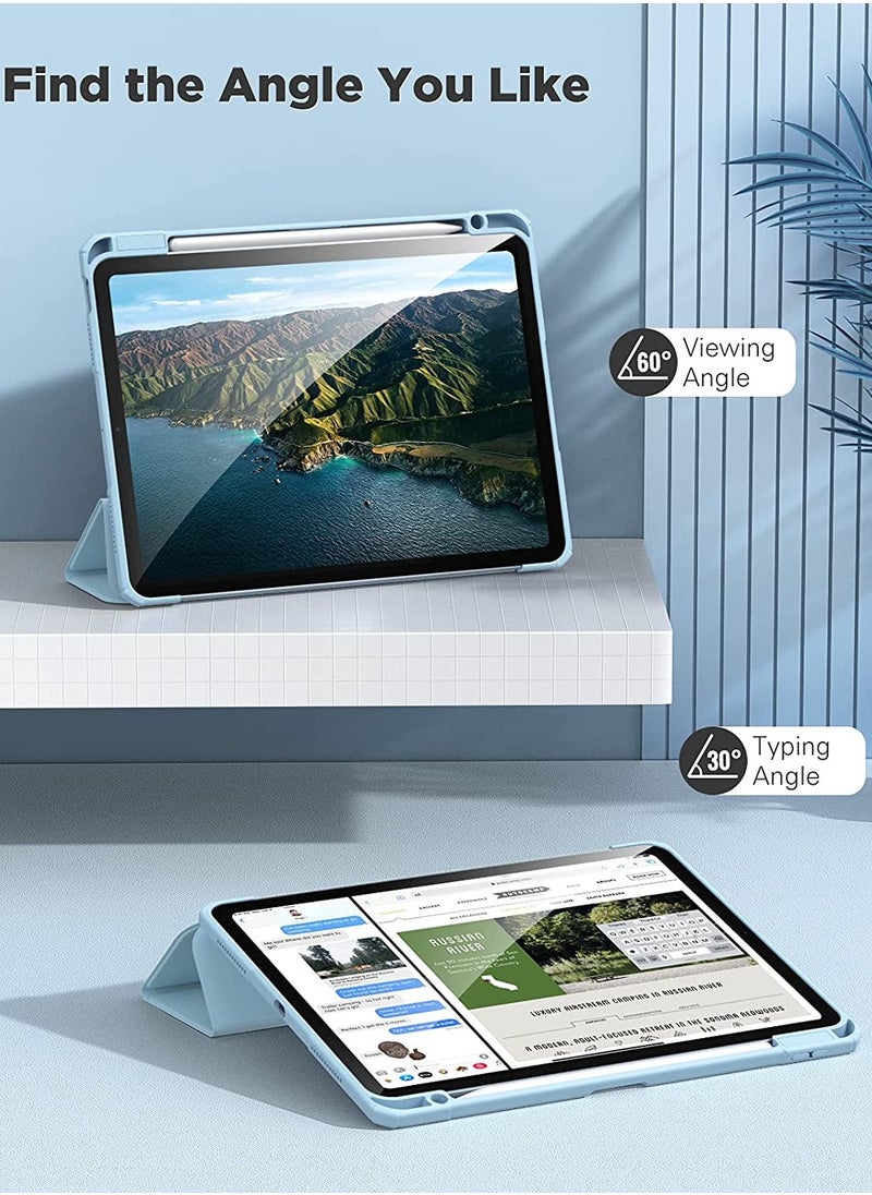ماهمير جراب لجهاز iPad (A16) مقاس 11 بوصة من الجيل الحادي عشر 2025 iPad 11 جراب/جراب لجهاز iPad من الجيل العاشر مقاس 10.9 بوصة (موديل 2022) - [حامل قلم مدمج] غطاء مقاوم للصدمات مع ظهر شفاف، وحماية من الوسادة الهوائية بأربع زوايا (أسود)  - Image 4