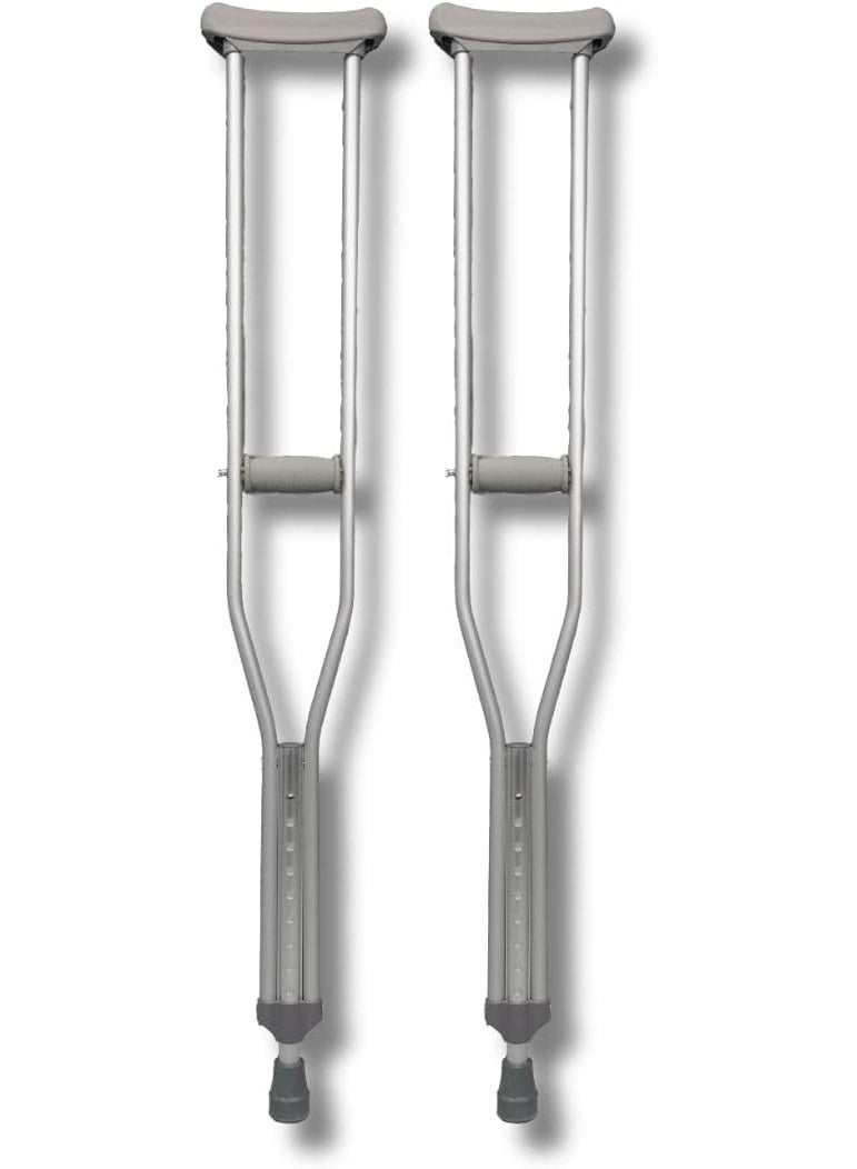 مرقمة عكاز تحت الإبط مع تعديل الارتفاع | عكاز للساعد قابل للتعديل لكبار السن والمرضى وذوي الاحتياجات الخاصة | عكاز طبي للقدم - Image 1