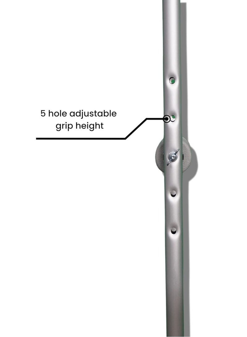 مرقمة عكاز تحت الإبط مع تعديل الارتفاع | عكاز للساعد قابل للتعديل لكبار السن والمرضى وذوي الاحتياجات الخاصة | عكاز طبي للقدم - Image 5