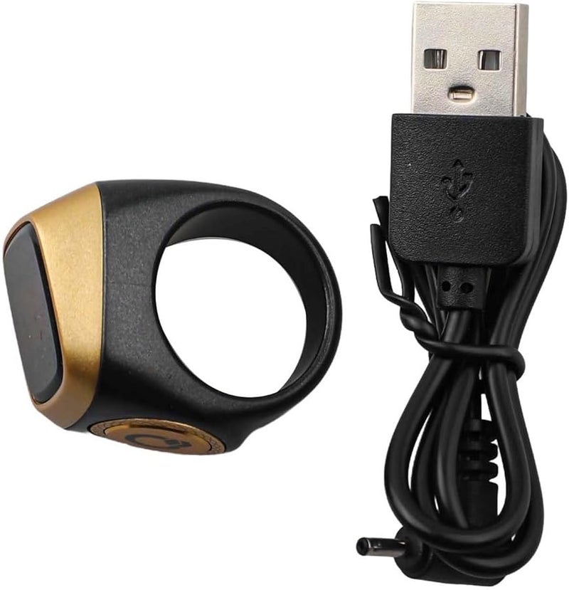 سبحة رقمية مع عداد ومذكرة اهتزاز وساعة منبه للأذان 18 ملم أسود - Image 5