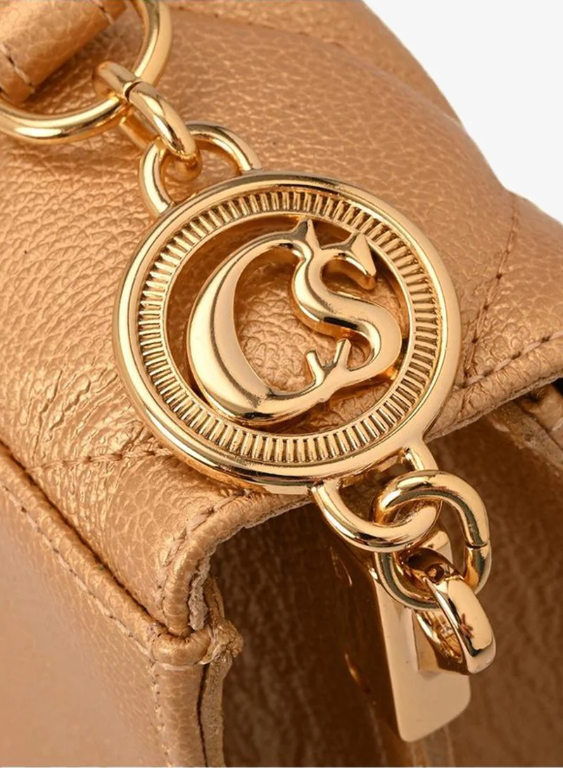 Carmen Steffens  Quilted Bag Minimal Golden for Women | Best Price UAE