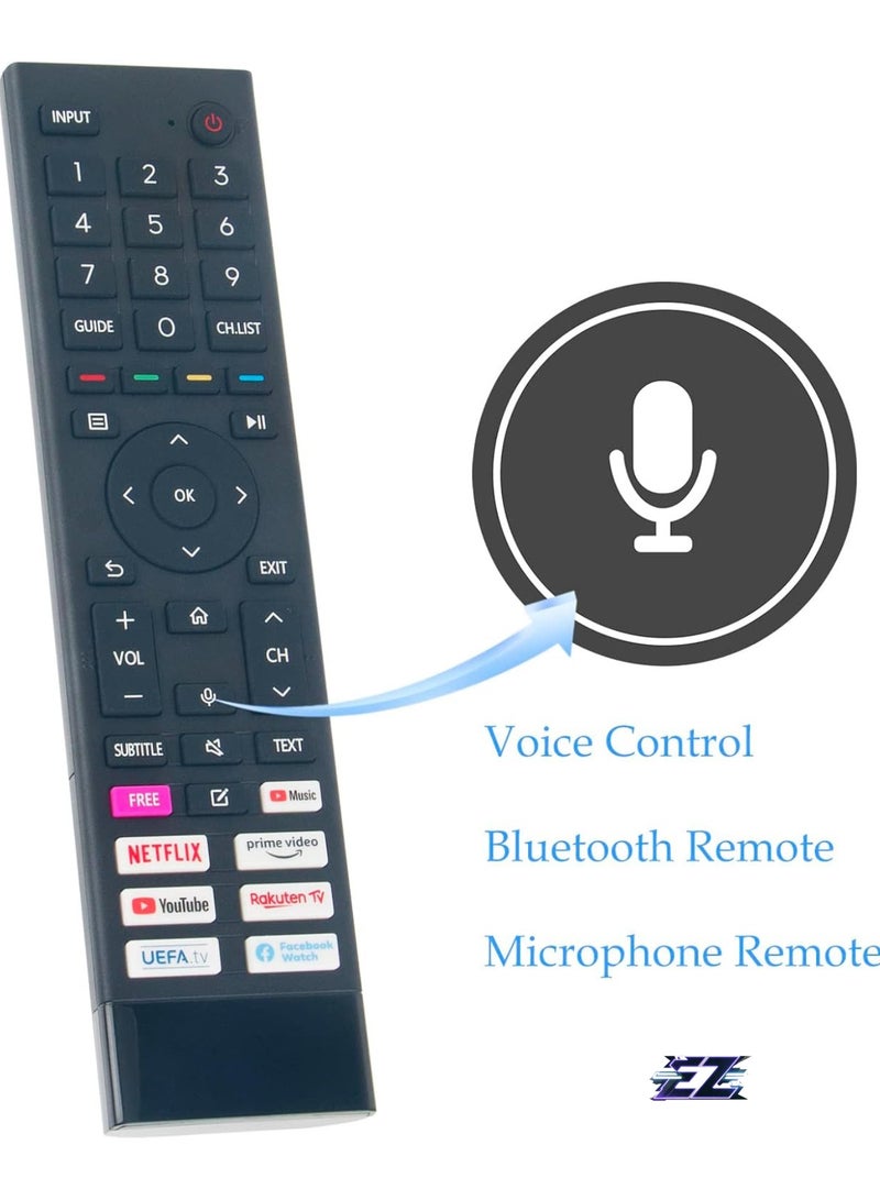 ELTRAZONE Replacement Voice Remote Control ERF3B80H Compatible with Hisense 4K OLED Smart TV 65A6GG 50A70GQ ERF3C80H ERF3D80H, ERF3E80H, ERF3H80H, ERF3I80H, ERF3A80 with battery - Image 2