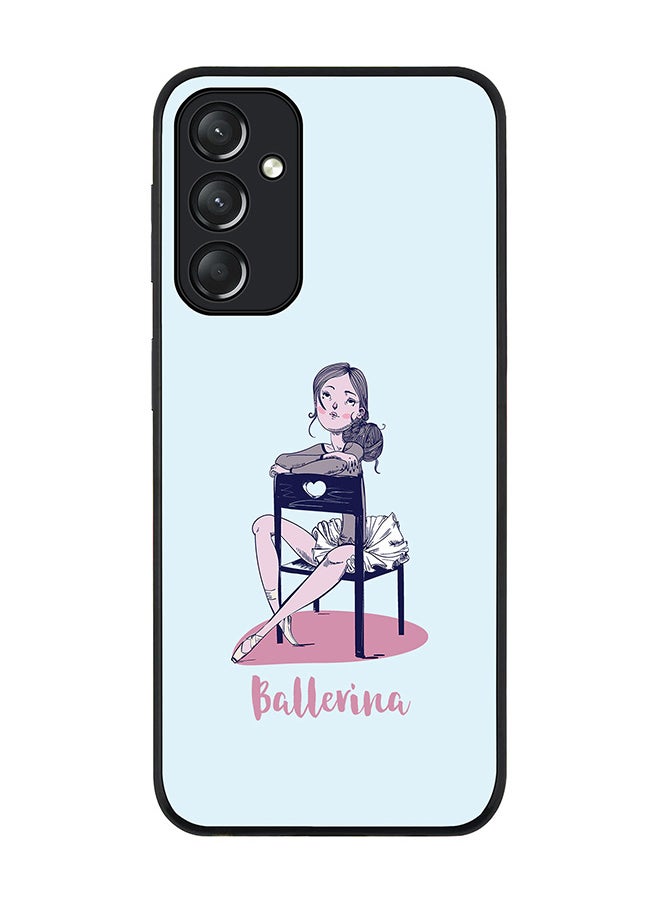Stylizedd Rugged Black edge case for Samsung Galaxy A05s, Slim fit Soft Case Flexible Rubber Edges Anti Drop TPU Gel Thin Cover- Ballerina  - Image 1