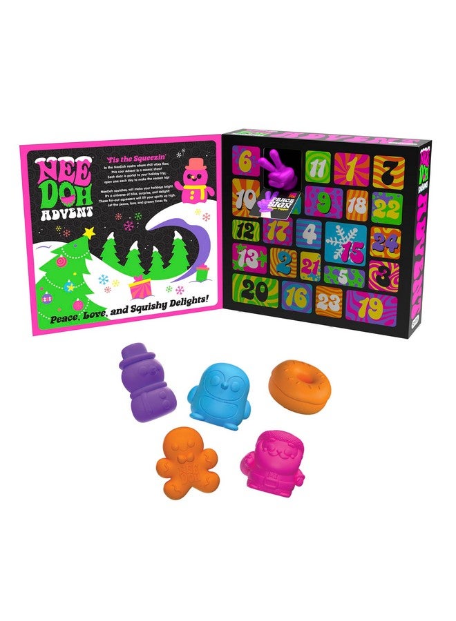 Schylling Schylling NeeDoh Squishmas Advent Calendar - 24 Mini Squeeze Toys - Christmas Countdown - Ages 3 to Adult - Image 2