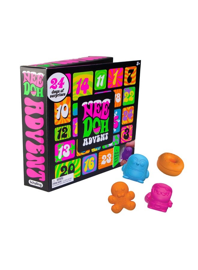 Schylling Schylling NeeDoh Squishmas Advent Calendar - 24 Mini Squeeze Toys - Christmas Countdown - Ages 3 to Adult - Image 1