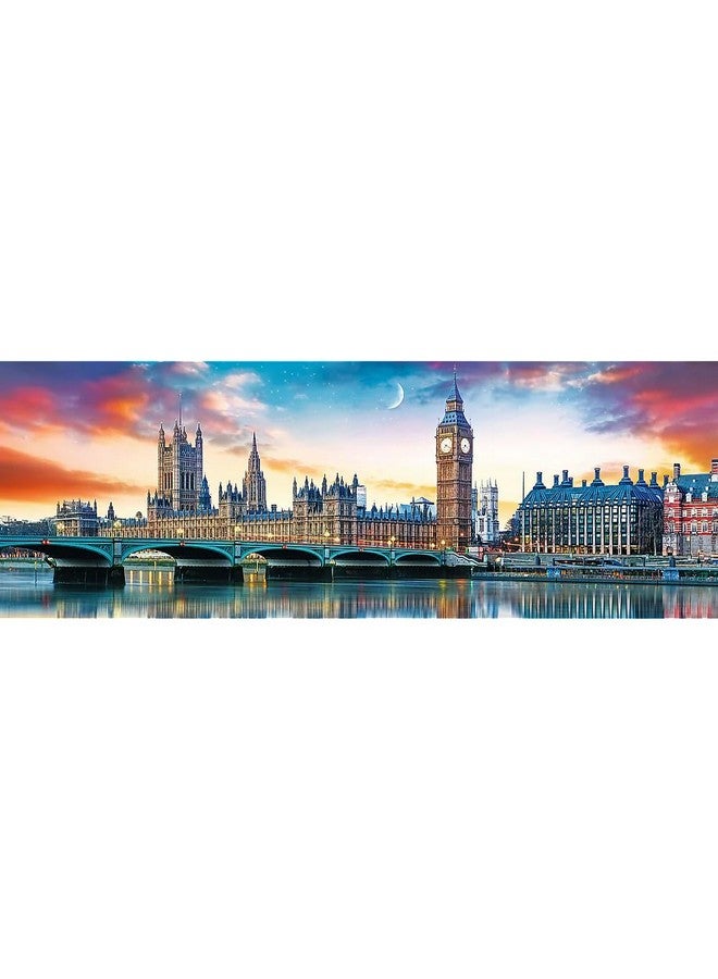 Trefl Panorama Big Ben And Palace Of Westminster, London 500 Piece Jigsaw Puzzle Red 26"X9" Print, Diy Puzzle, Creative Fun, Classic Puzzle For Adults And Children From 10 Years Old - Image 2