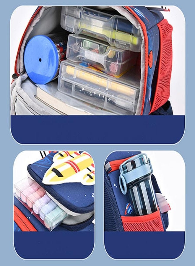 ToyRush 3D Rocket Design Large Capacity School Bags with Slip Over Buckle for Kindergarten Kids Fancy School Bag (Black) - Image 3