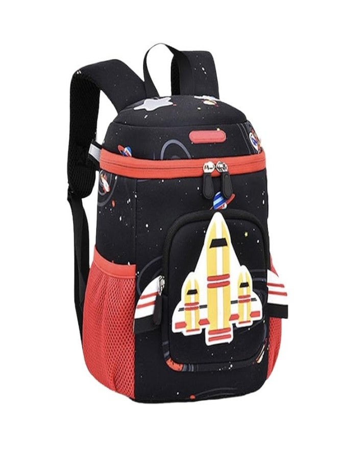 ToyRush 3D Rocket Design Large Capacity School Bags with Slip Over Buckle for Kindergarten Kids Fancy School Bag (Black) - Image 1