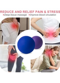 Generic Massage Lacrosse Balls for Myofascial Release,Yoga Deep Tissue Massage,Trigger Point Therapy and Foot Plantar Fasciitis,Muscle Soreness Massager Ball (2Pack,Deep Blue and Purple)  - Image 5
