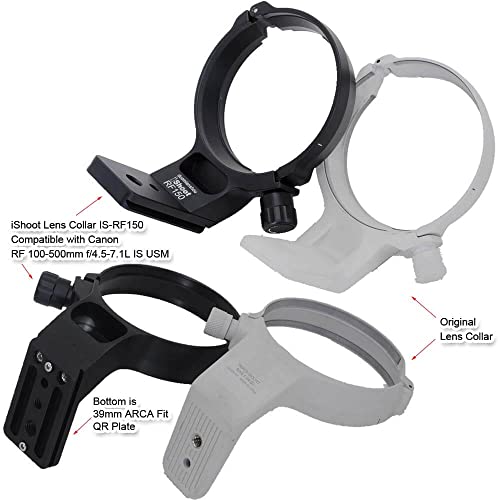 iShoot Metal Lens Collar Tripod Mount Ring Compatible with Canon RF 100-500mm f/4.5-7.1L is USM, Lens Support Holder Bracket Bottom is Arca-Swiss Fit Quick Release Plate Dovetail Groove - Image 4