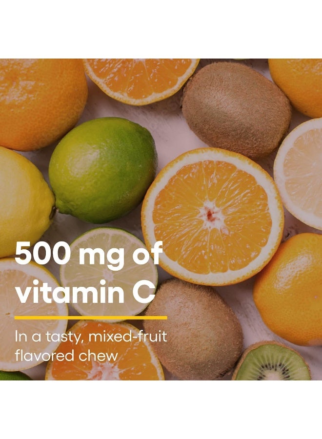 natural Factors , Kids Chewable Vitamin C 500 mg, Supports Immune Health, Bones, Teeth and Gums, Mixed Fruit, 90 Wafers - Image 3