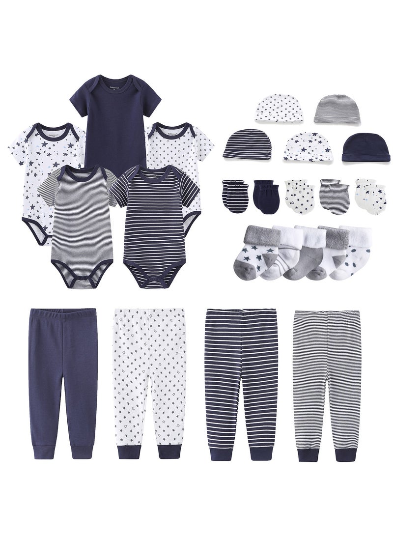 RedMapleTEK 24-Piece Set Of Newborn Baby Jumpsuit, Pants, Hat, Gloves, Socks - Image 1