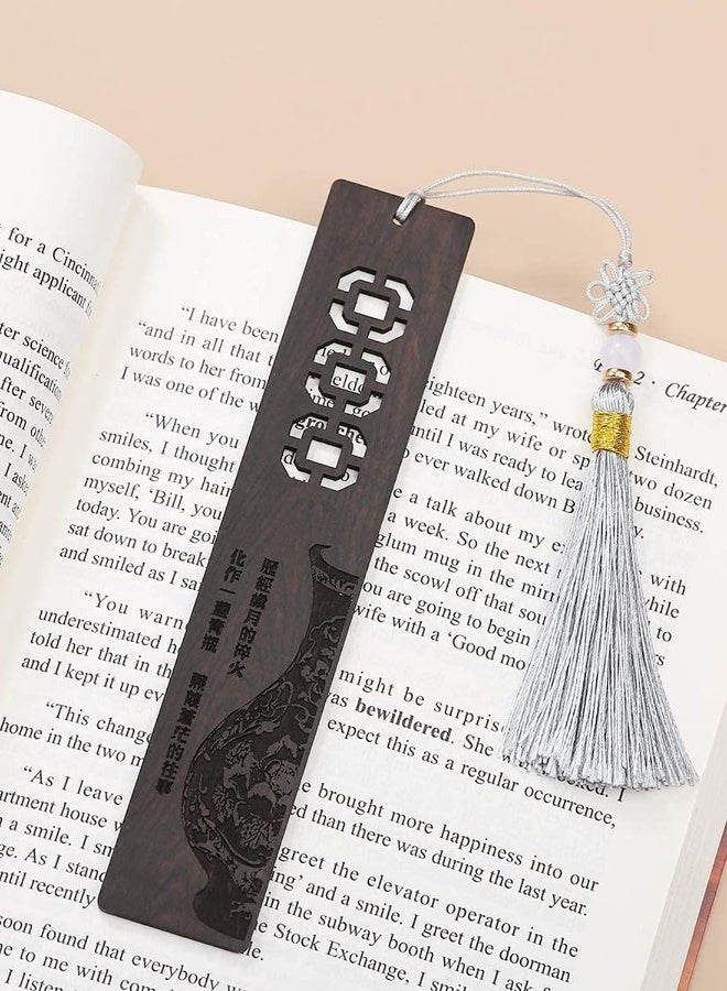 Handmade Wooden Bookmark Gift Box Set, Wooden Bookmark With Beautiful Tassels, Bookmark is a Unique Gift for Teachers, Students, Men and Women - Image 3