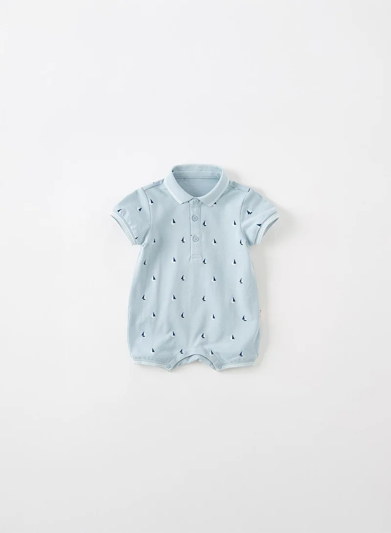 Dave & Bella Blue polo romper