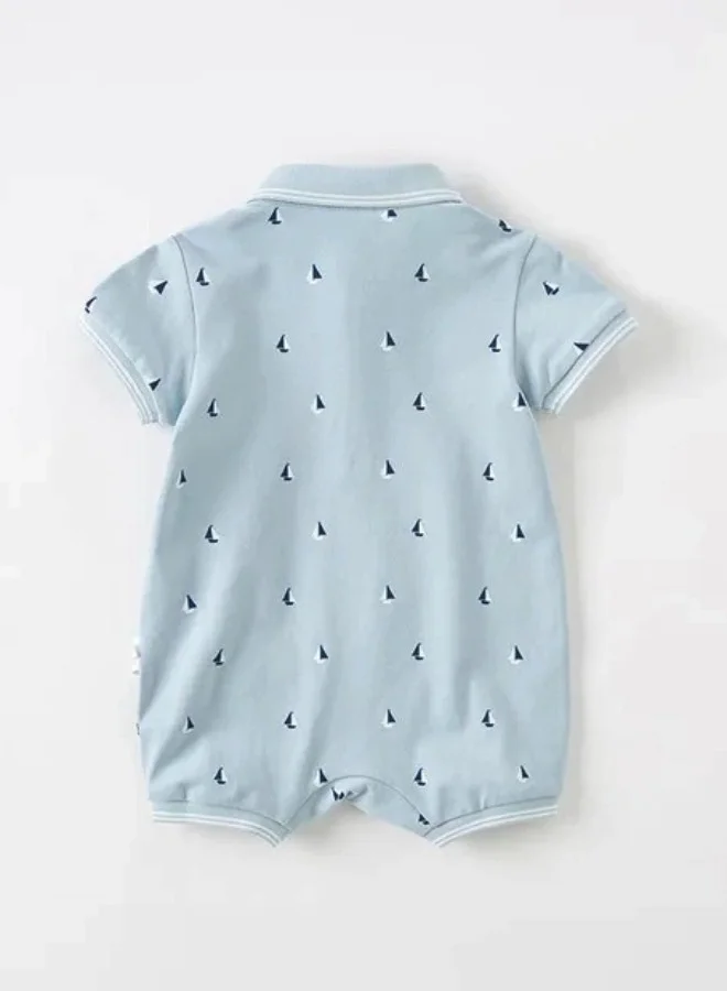 Dave & Bella Blue Polo Romper