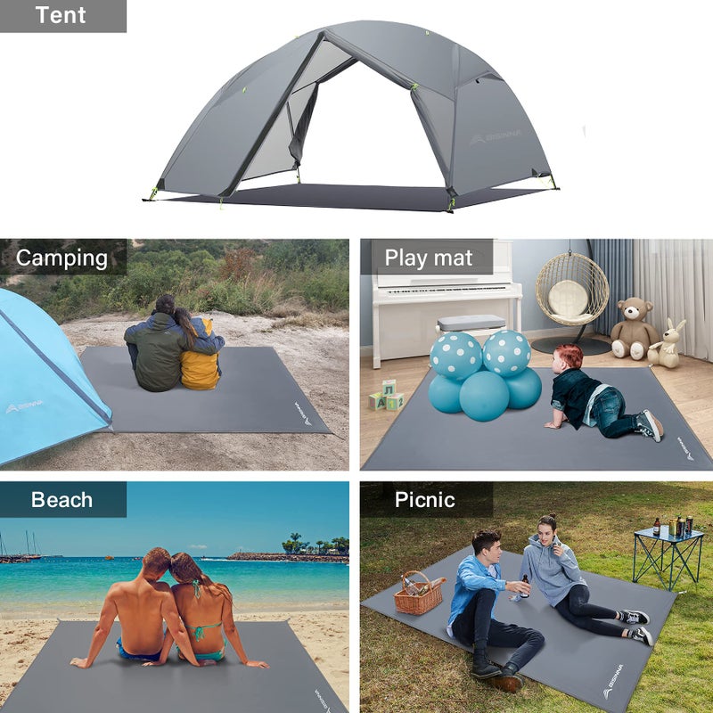 Bisinna Waterproof Camping Tarp Mutifunctional Tent Footprint, Groundsheet Picnic And Beach Mat With Carrying Storage Bag For Picnic, Hiking,Backpacking,Hammock - Image 4