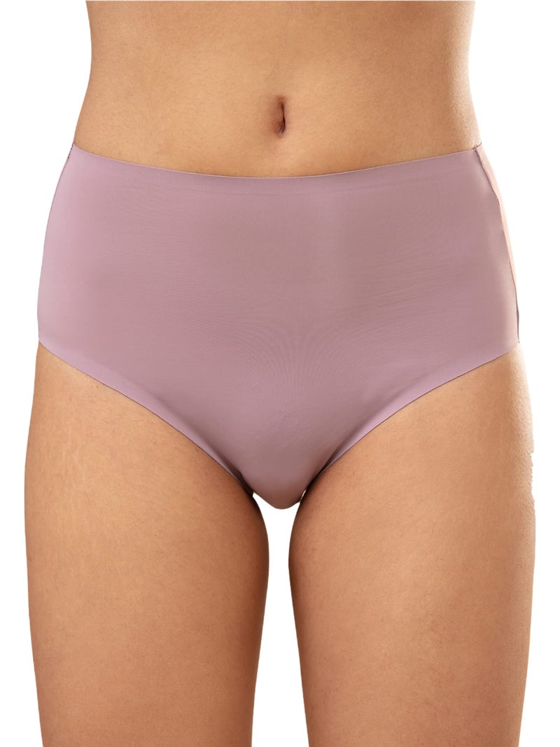 NYKD (NYP210 Stretchable High Rise Boyshorts Underwear for Women | Ultra Soft, Comfortable & Breathable Fabric with No Visible Panty Line | Full Coverage with Smooth Elastic Waistband - Mauve - Image 1