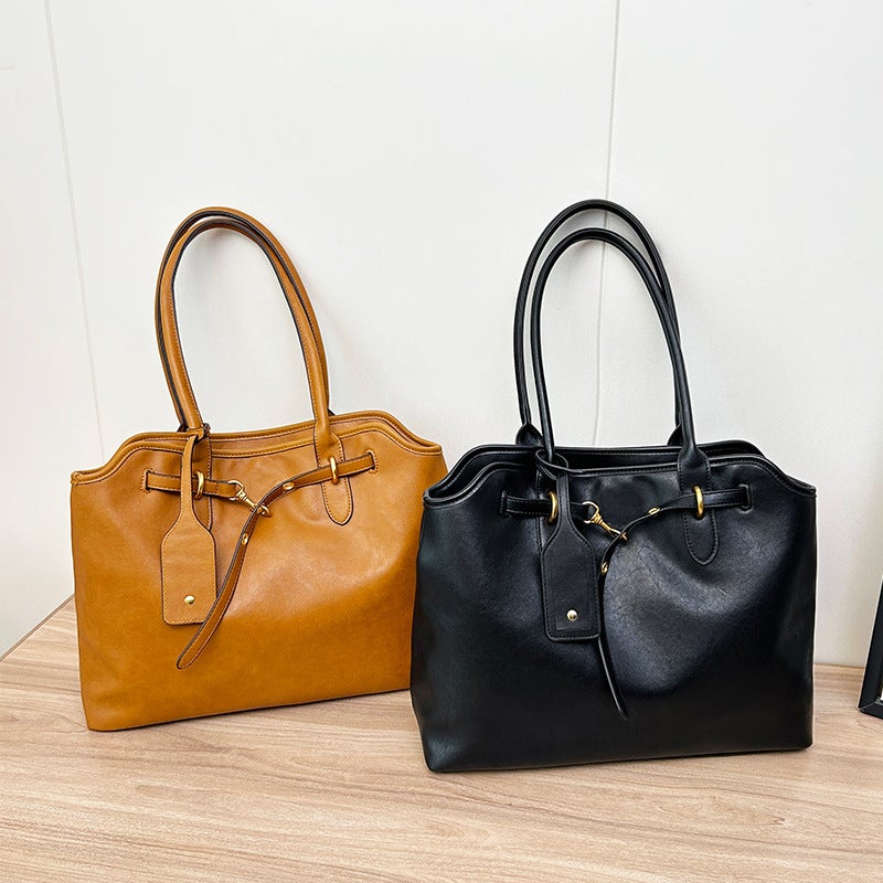 South Korea Large Capacity Bag Women'S Mi Fashion Retro Handbag All-Match Commuter Tote Bag Trendy - Image 3