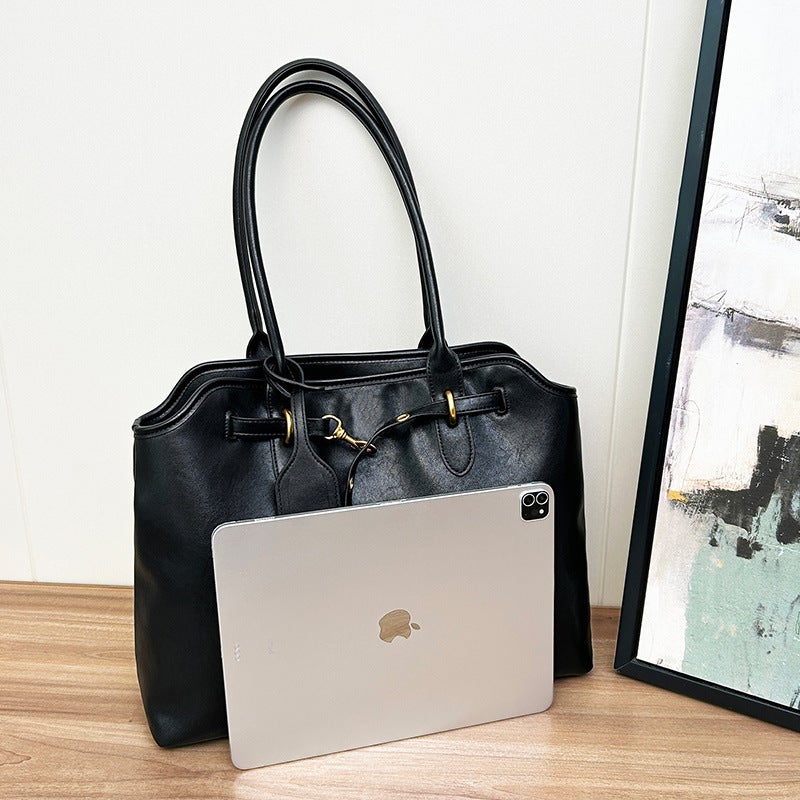 South Korea Large Capacity Bag Women'S Mi Fashion Retro Handbag All-Match Commuter Tote Bag Trendy - Image 5