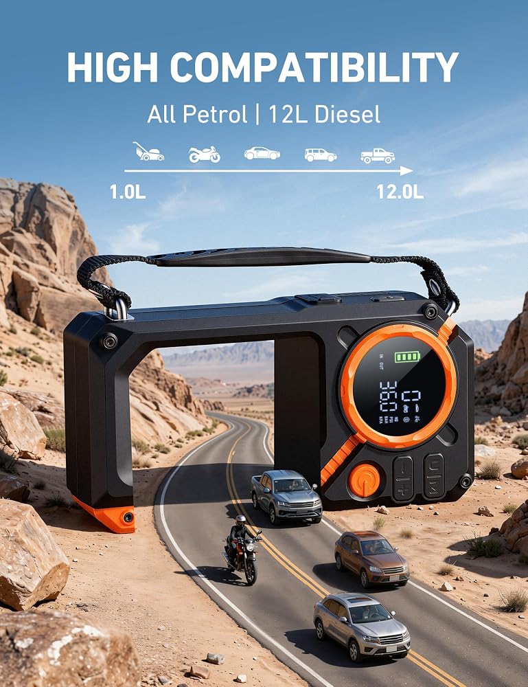 AstroAI Jump Starter 8000A Car Jump Starter with 150PSI Tire Inflator - Image 3