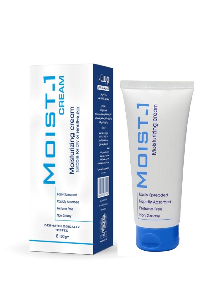 Moist-1 Cream: Intense Moisturizer for Dry Skin Around the Mouth and Face - Natural Formula | 100ml | Brand Moist - Image 2