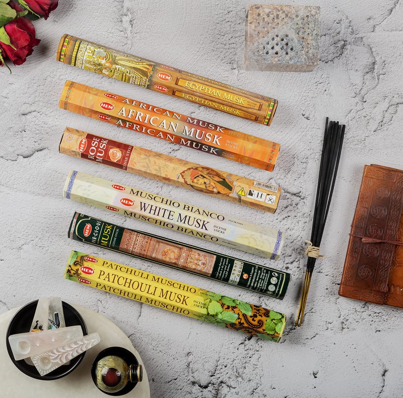 Hem Musk Collection Incense Sticks | White Musk & Kasturi Fragrances | Ideal for Puja, Meditation & Aromatic Pooja Room Environment | Burns 35-40 Min | Combo Pack of 120 Agarbatti - Image 2