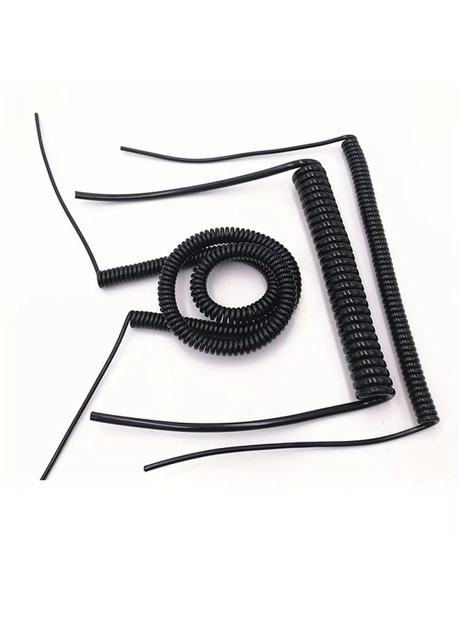 20AWG سلك حلزوني قابل للسحب تلقائيًا بطول 145.67 بوصة بسلكين أحمر وأسود بنابض لولبي - Image 5