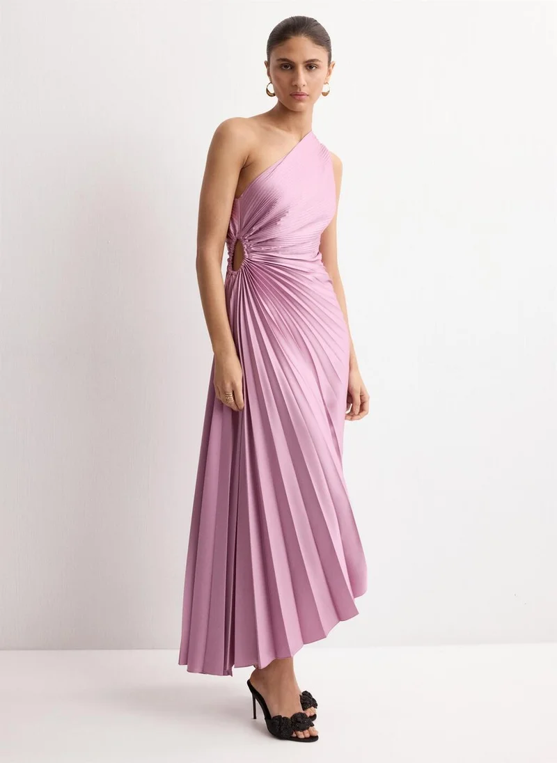 مانجو Pleated asymmetrical dress with opening