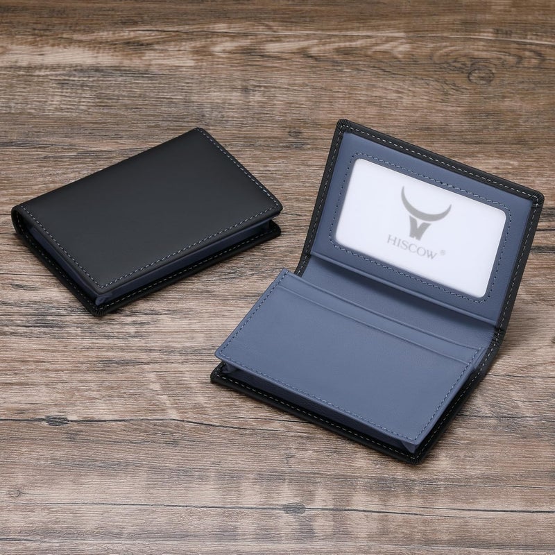 HISCOW Leather Business Card Case Holder for Men & Women, Italian Calfskin - Image 2