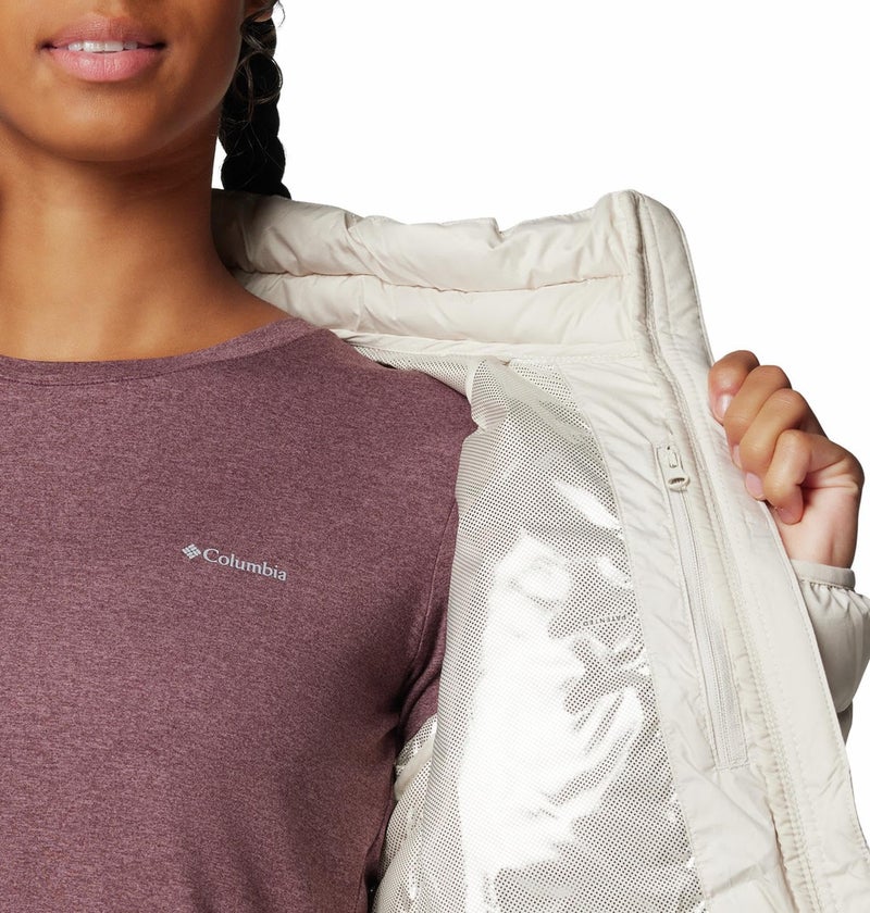 Columbia Women Beige Omni Heat Reflective Powder Lite II Full Zip Jacket - Image 5