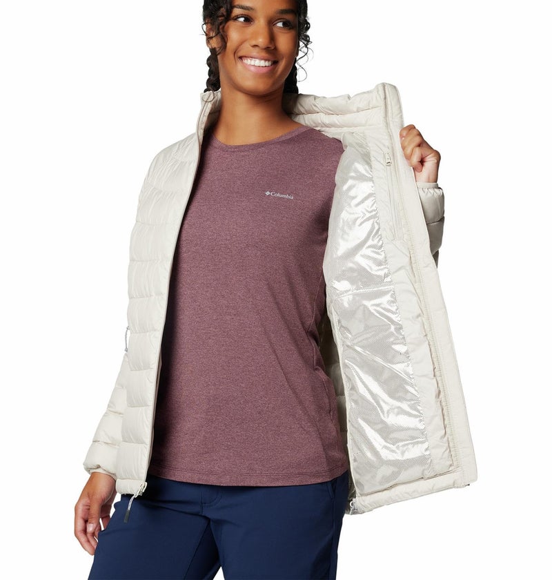 Columbia Women Beige Omni Heat Reflective Powder Lite II Full Zip Jacket - Image 2