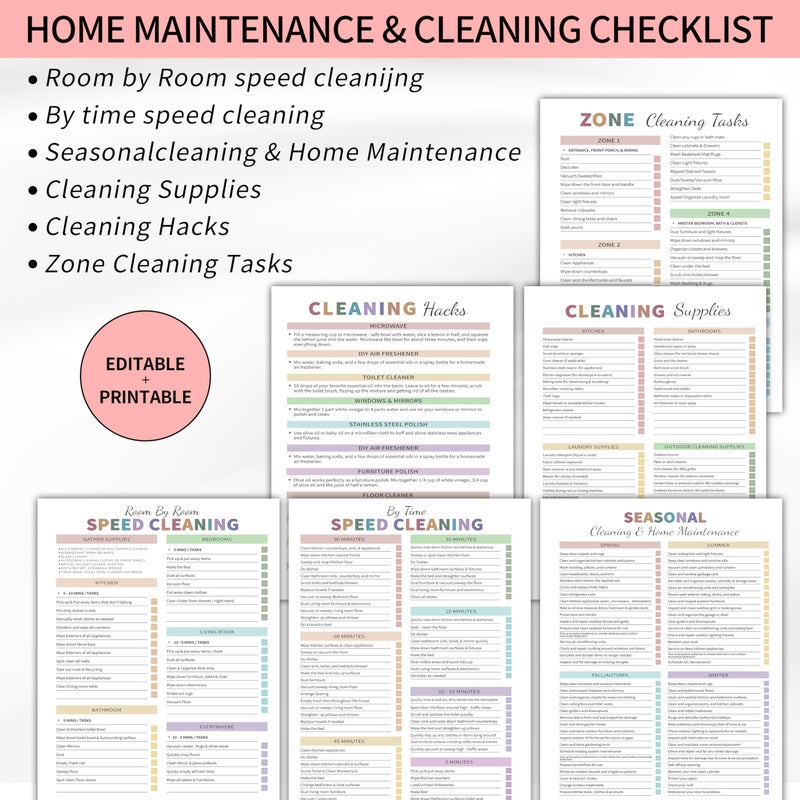 Kamoy Adhd Cleaning Planner for Adults Women, Cleaning Schedule and Checklist Organizer, Household Cleaning Planner with Daily/Weekly/Monthly Task,for Home, Family Cleaning Tasks, DIY Home Improvement - Green - Image 3
