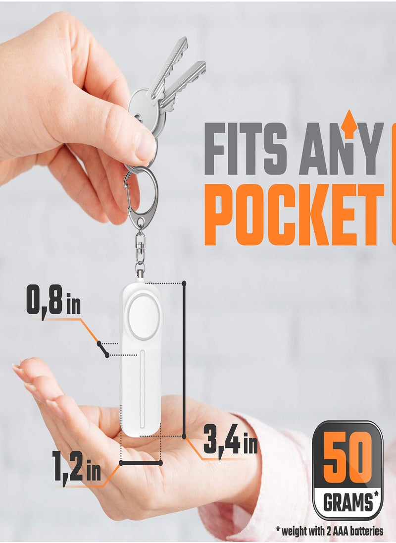 Excefore - Personal Alarm Personal Safety Panic Alarm Keychain Emergency Self Defence 130 dB Loud Siren Protection Device with LED Light Simple Operation Reusable for Women Kids Elders - Image 1