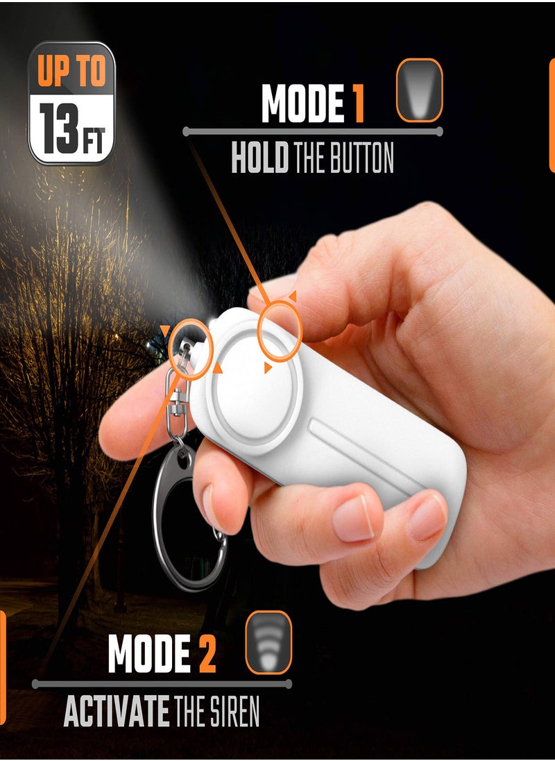 Excefore - Personal Alarm Personal Safety Panic Alarm Keychain Emergency Self Defence 130 dB Loud Siren Protection Device with LED Light Simple Operation Reusable for Women Kids Elders - Image 1