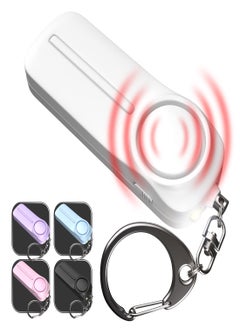 Personal Alarm Personal Safety Panic Alarm Keychain Emergency Self Defence 130 dB Loud Siren Protection Device with LED Light Simple Operation Reusable for Women Kids Elders