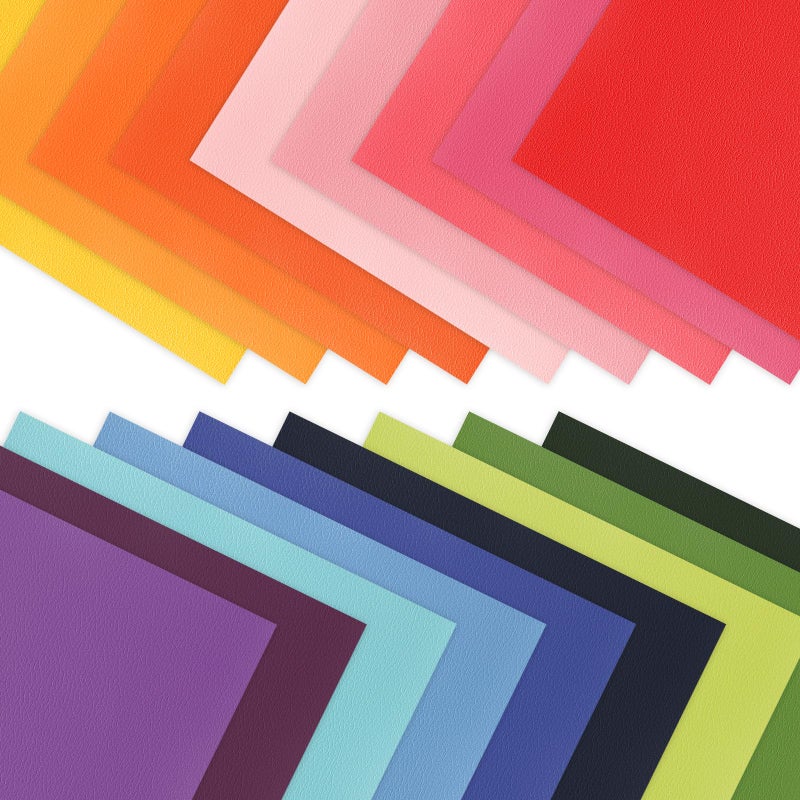Nitelemn 18 Pieces Faux Leather Sheets, 8Ã—12 inches Rainbow Soft Leather Fabric Colourful Sheets Suitable for Making Bows, Leather Earrings, Hair Accessories DIY Projects - Image 4