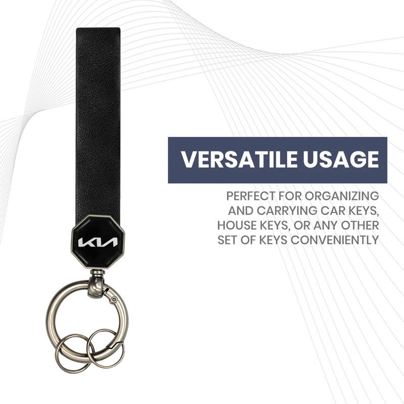 KIA Car  Keychain Black – Metal Emblem Key Ring with Premium Finish, Durable Key Holder for Car Keys, Bike Keys, Home Keys and Bag Accessory - Image 4