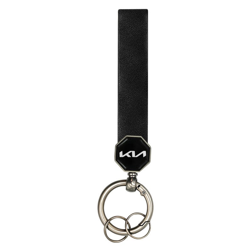 KIA Car  Keychain Black – Metal Emblem Key Ring with Premium Finish, Durable Key Holder for Car Keys, Bike Keys, Home Keys and Bag Accessory - Image 1