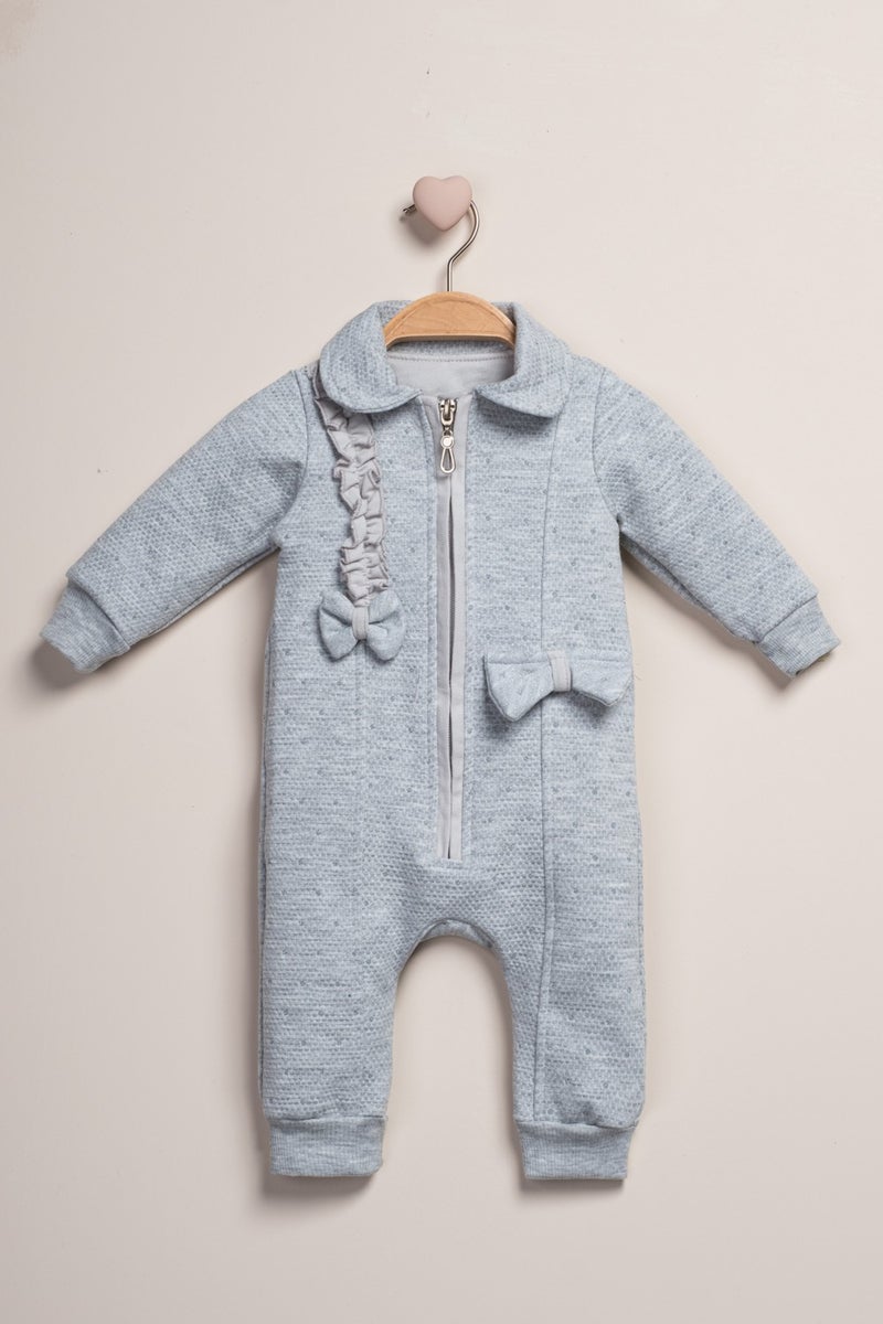 Baby Fou Zippered Baby Collar Jumpsuit - Image 1