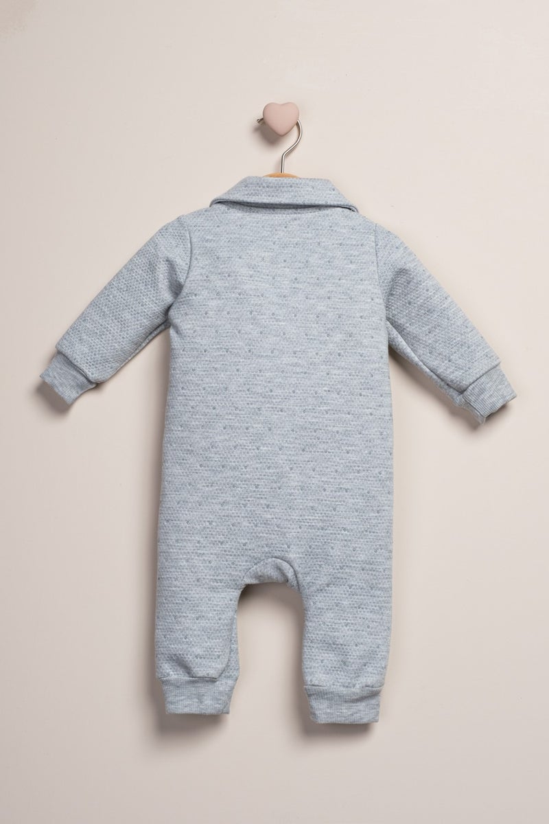 Baby Fou Zippered Baby Collar Jumpsuit - Image 2