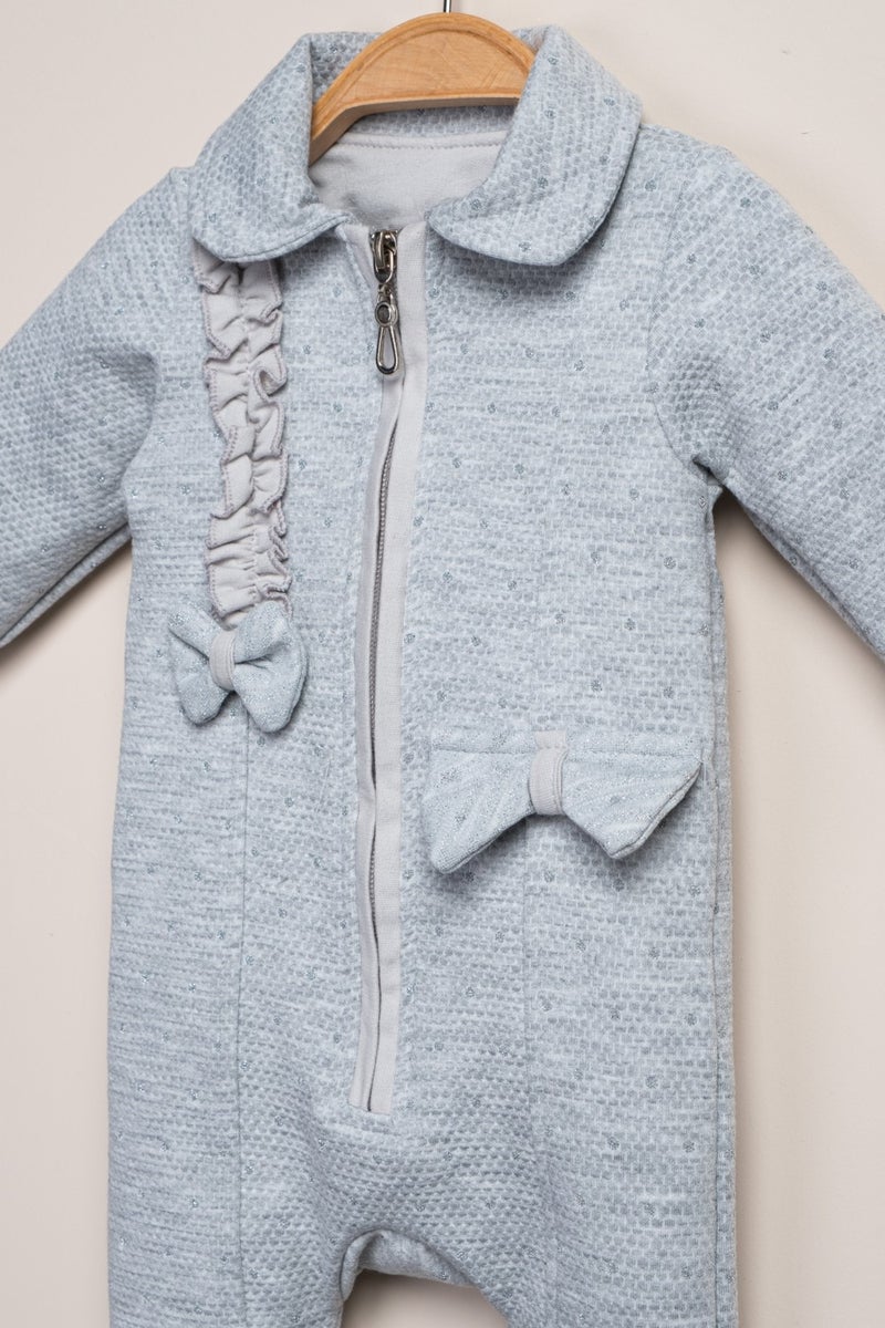 Baby Fou Zippered Baby Collar Jumpsuit - Image 3