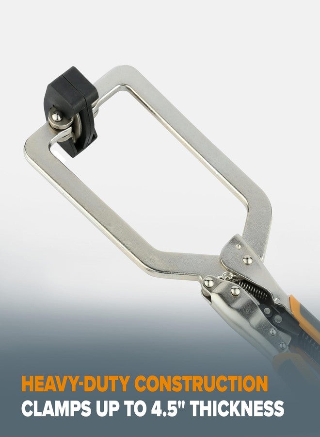 BORA Auto Adjust 6 inch Locking Vise Grip Clamp with Swivel Pads - Heavy Duty Multi Purpose Welding Clamps with Comfortable Grips Perfect C Clamp for Woodworking, Welding, and Metalworking - Image 4