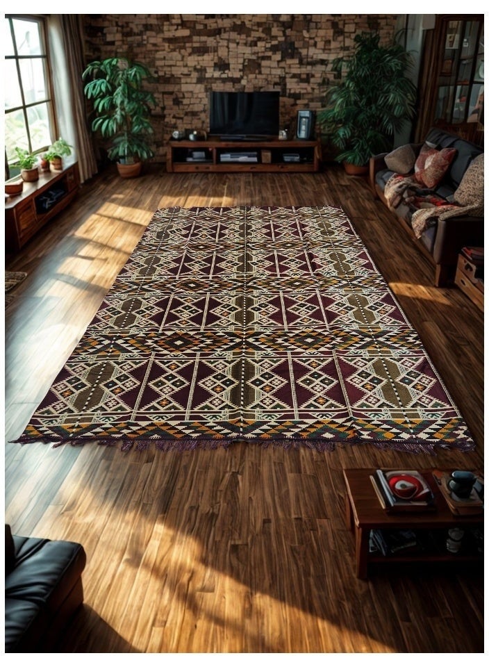 سمارت هوم حصيرة أرضية كبيرة 270x170 سم مع قاعدة من التاربولين المقاوم للماء – حصيرة خندق مقاومة للرطوبة – سجادة خارجية عملية للحدائق والتخييم والنزهات - Image 1