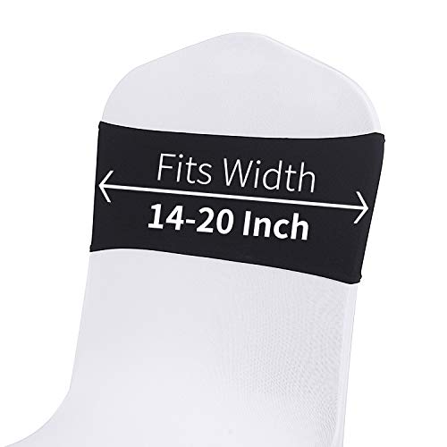 Peomeise 100pcs Black Spandex Chair Sashes with Buckle Slider for Wedding, Party Decoration - Image 5