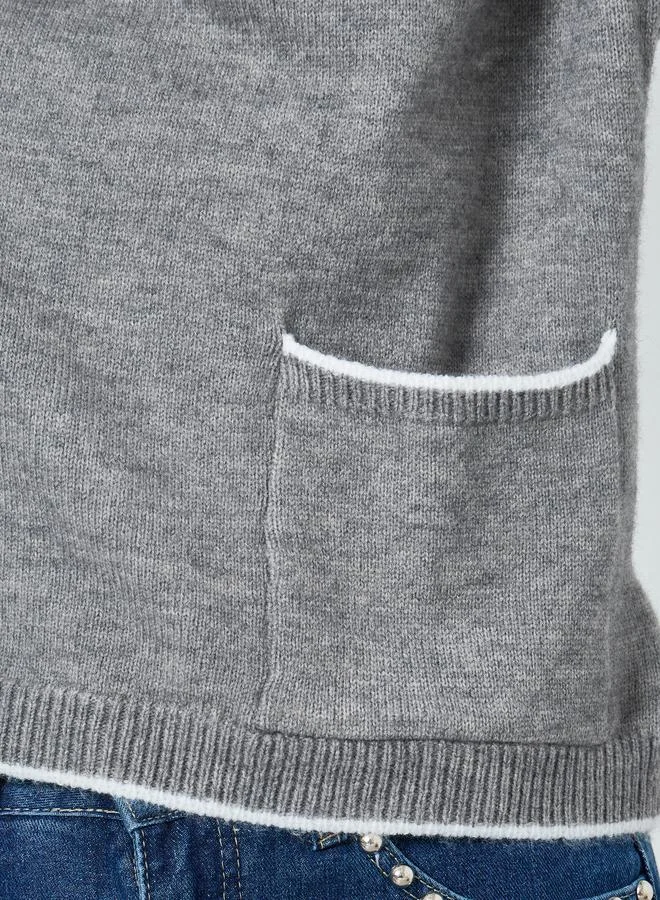 Take Two  Women Solid Pocket Detail Long Sleeve Sweater for Women | Best Price UAE