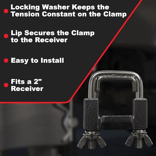 Trimax – THC200 – Anti-Rattle Clamp – Fits 2" Hitch Receivers, Reduces Movement and Noise, Heavy-Duty Steel, Easy Installation, Secure Tight Fit - Image 3