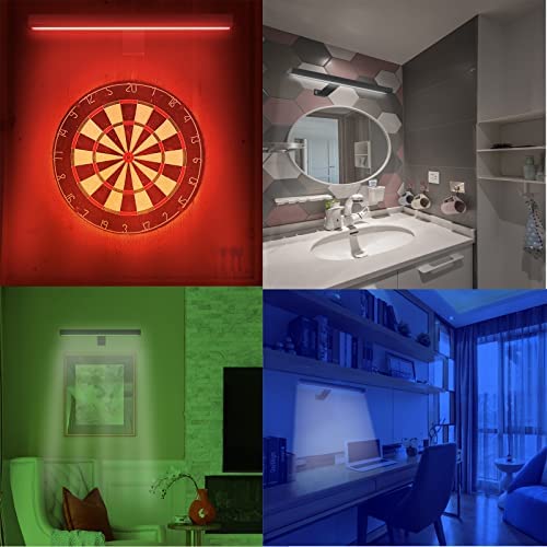 MIOBLUE Wireless Picture Lights with Remote, Full Metal Rechargeable Painting Light, 16" Display Lamp with 16 Color Changing,Dimmable Dartboard Light with Timer for Frame Portrait Art, Black - Image 5