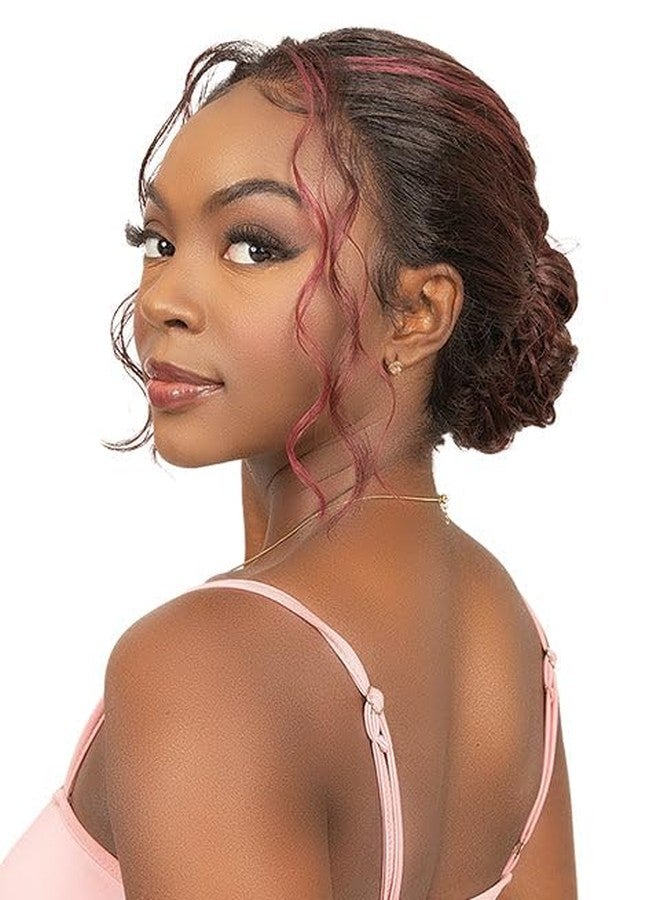 Janet Collection melt HD 360 HUMAN HAIR BLEND PRIME UNIMIX Hand-Tied 13X6 Frontal Baby Hair Transparent Lace GLUELESS HITA WIG With SOFT YAKY TEXTURE (COLOR #DR GINGER) - Image 3